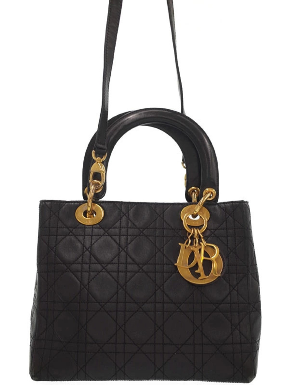 Christian Dior Cannage Quilted Lady Dior 2way bag